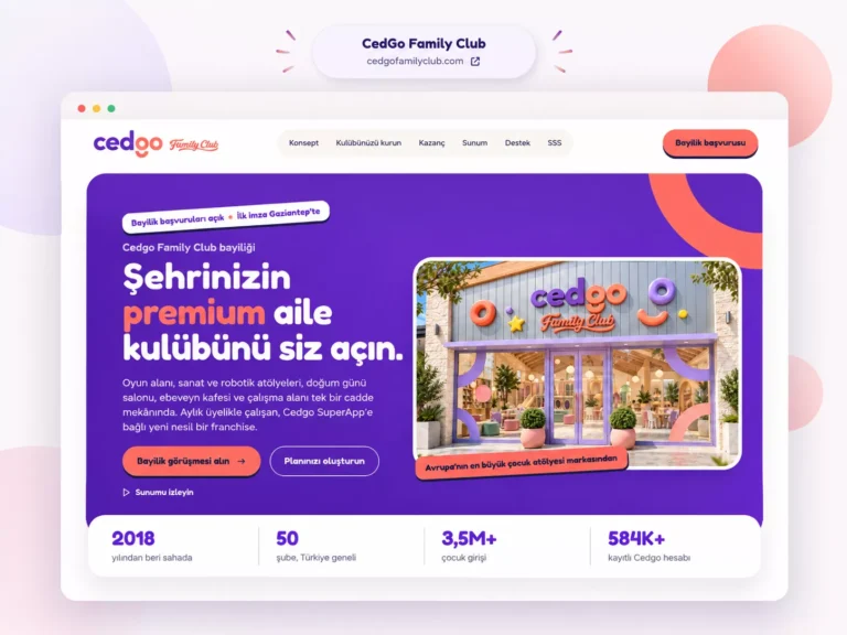 Cedgo Family Club web sitesi örneği