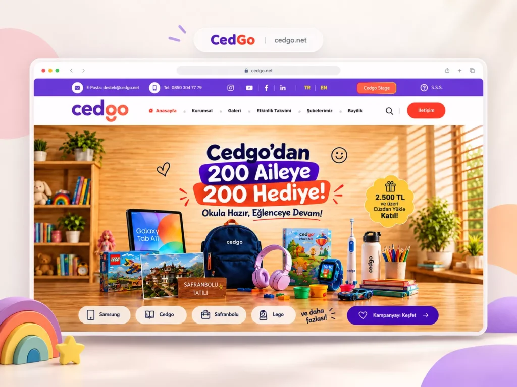 CedGo web sitesi çalışması