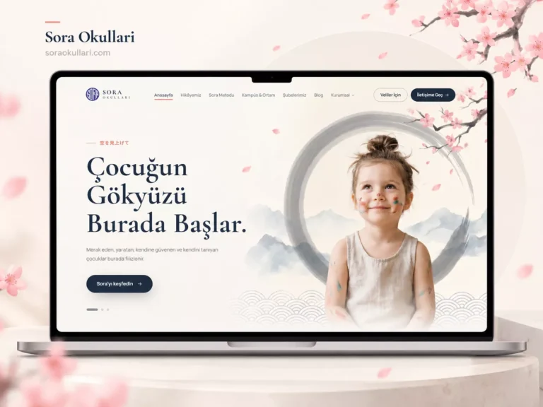 Sora Okulları web sitesi örneği
